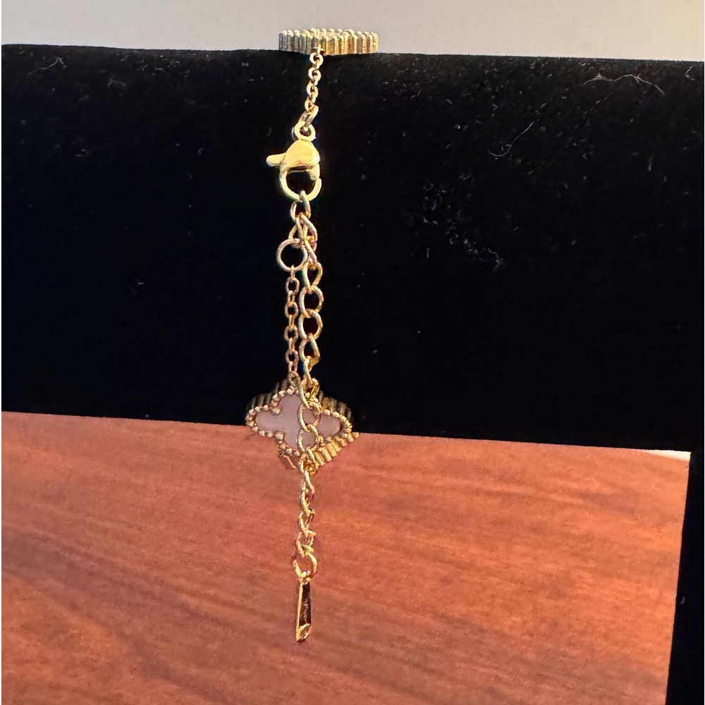 13mm Clover 18kt gold stainless steel bracelet - Picture 3 of 4